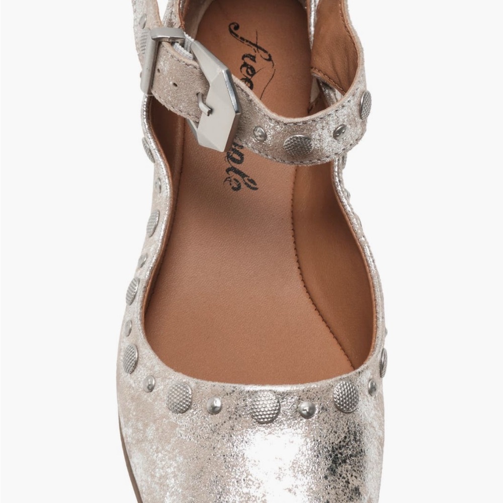 Free People Metallic Studded Leather Mystic Ballet Flats - Picture 4 of 7